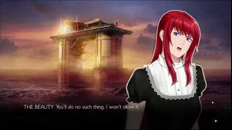 The Beauty is terminally angry with the player, shouting "I won't allow it."